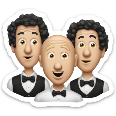 The Three Stooges Larry, Moe and Curly sticker