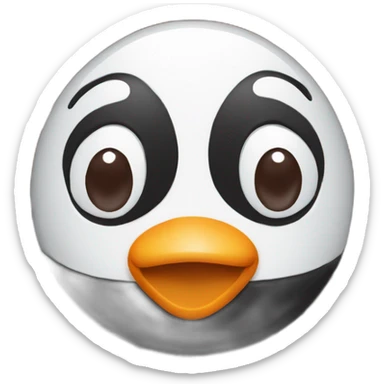 pingu face choc sticker