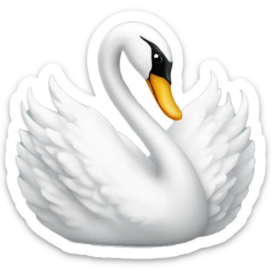 an elegant swan sticker