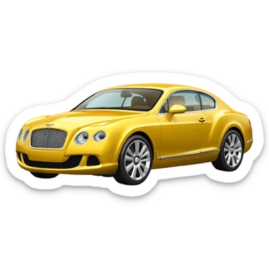 Yellow Bentley sticker