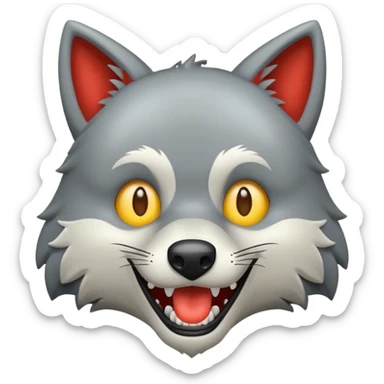 Tráeme una imagen de un lobo enojado sticker