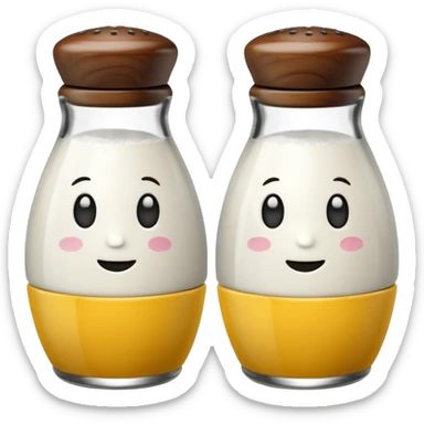 salt and pepper shaker sticker