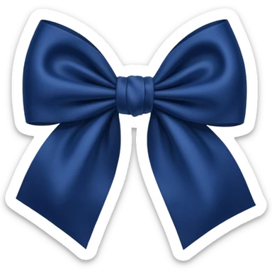 Navy blue bow sticker