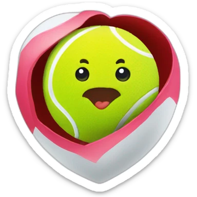 saint valentines day tennis ball sticker