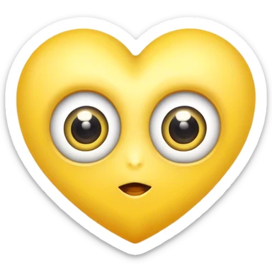 Heart eyes emoji with extra large eyes sticker