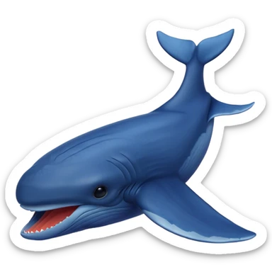Blue whale tale sticker