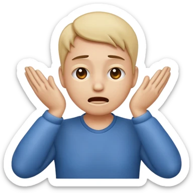 An emoji with hands on their neck and squeezing they looked stressed sticker