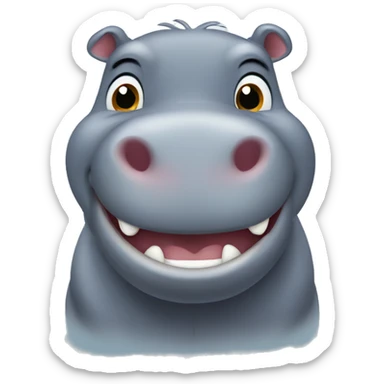 Happy hippopotamus  sticker
