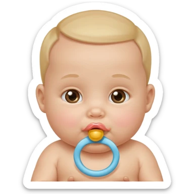a baby with pacifier sticker