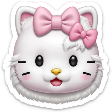 Hello kitty qui fait un bisous sticker