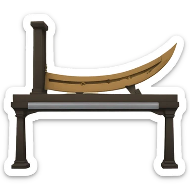 Historic French revolution guillotine  sticker