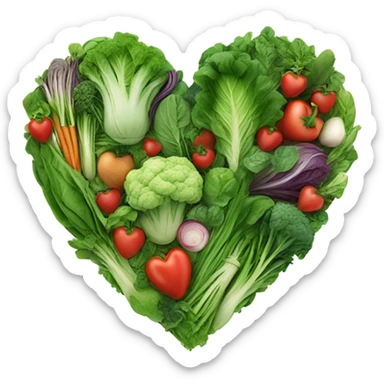 Vegan green heart sticker