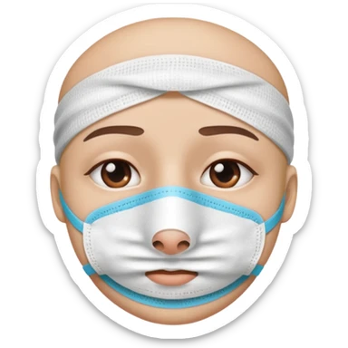 nose with a bandage on it
more closeup on the nose itself sticker