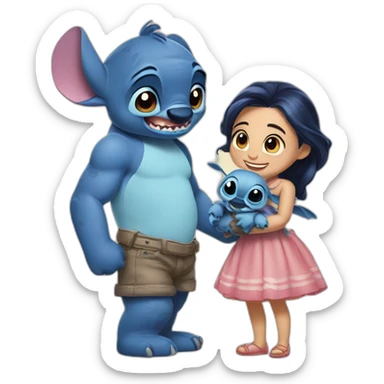Stitch et son amoureuse sticker