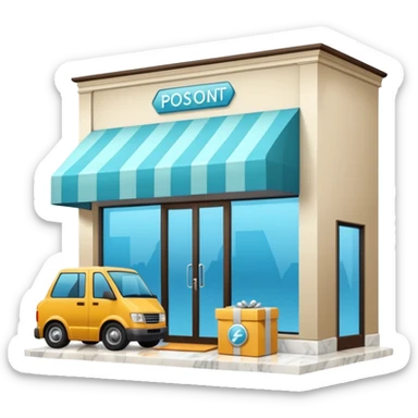 goods delivery point boutique sticker