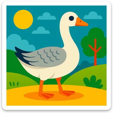 Wild goose sticker
