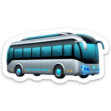 cyber luxury future self driving bus auto vehicle sticker