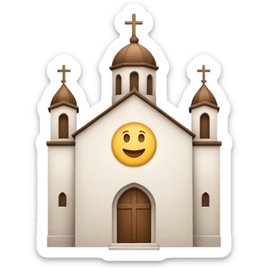 generar emoji de la oblea blanca de la iglesia sticker
