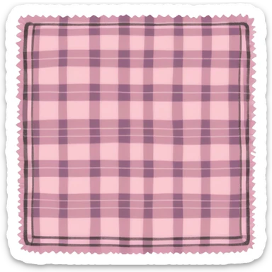 Light pink plaid blanket sticker