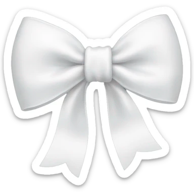 white bow sticker