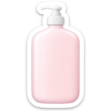 Pale pink lotion bottle sticker