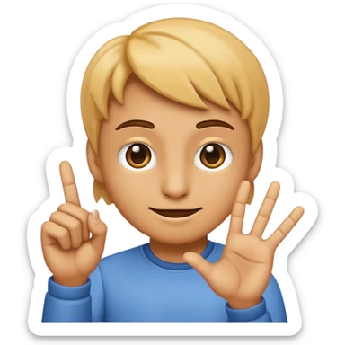 A smirk emoji holding up the tip of their finger closely clocking it sticker