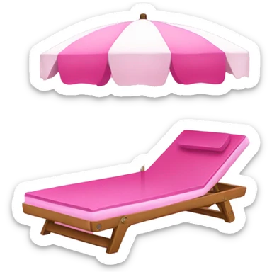 Pink sunbed  sticker