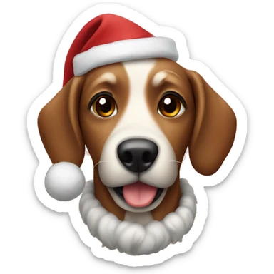 Christmas dog sticker