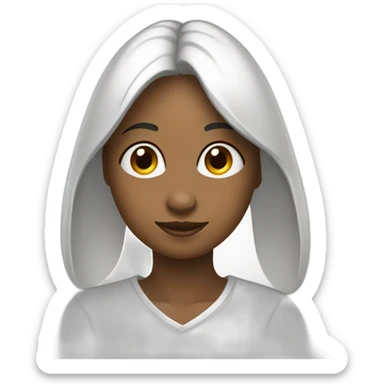 Coneja blanca con lunares negros sticker