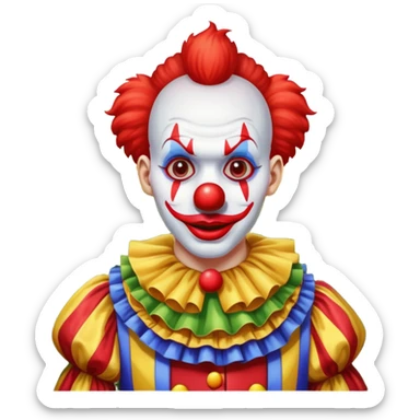 Clown in a cornfield sticker