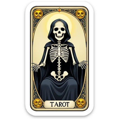 The death tarot card sticker