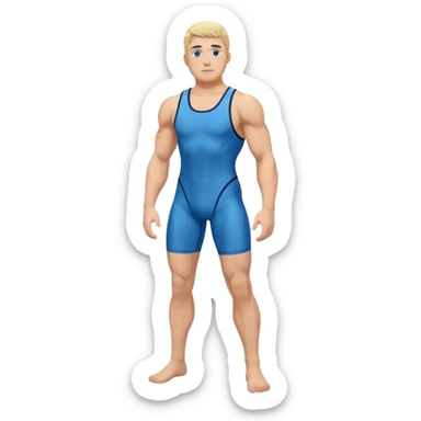 blue wrestling singlet sticker