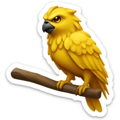 Canary upon lion sticker