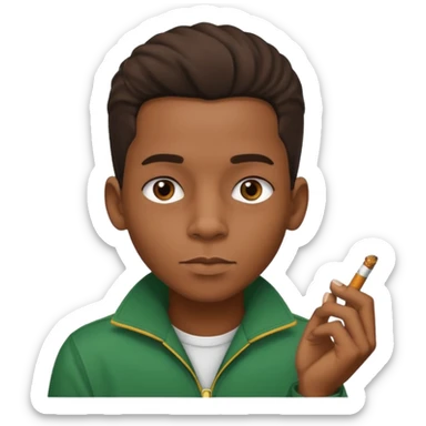 Jamaican stoner boy smoking sticker