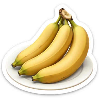 Panquecas em um prato redondo com rodelas de banana sticker