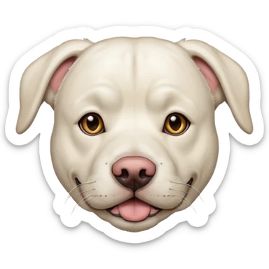 Old White pitbull lab mix  sticker