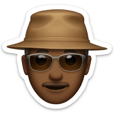 just a brown bucket hat without a person wearing it sticker
