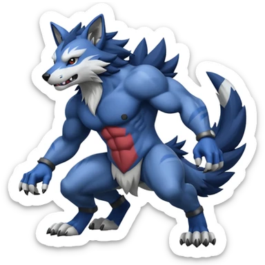 WereGarurumon-Mightyena-fusion sticker