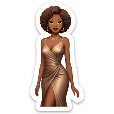 Black woman jazz singer performing outside a jazz club in Paris at night, street lamps, Parisian architecture sticker