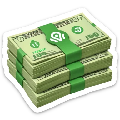 wifi money bill stack sticker