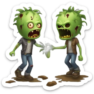 Mordeur-plante-vs-zombie sticker