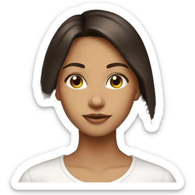 brunette girl esoteric sticker