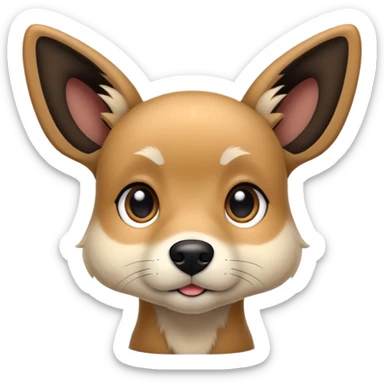 Black fawn dog sticker