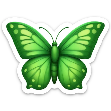 una mariposa verde sticker