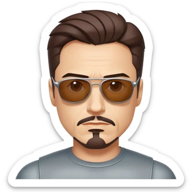 Tony Stark wearing sunglasses, genius billionaire sticker