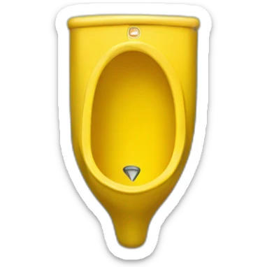 yellow urinal sticker