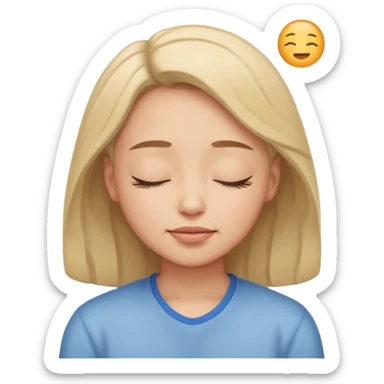 Augen geslossen. Total im moment. Glpcklich, leichtes lächeln. Verträumt. Leichtigkeit. Freiheit. sticker