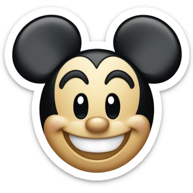 Mickey Mouse smiling sticker