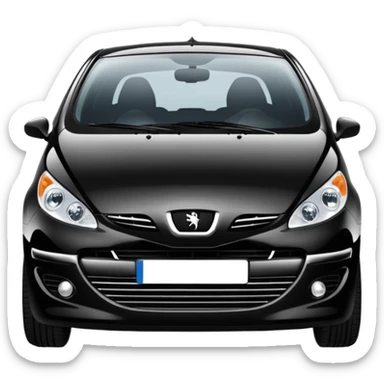 Siyah peugeot 307 sticker