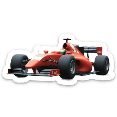 F1 car drive by cat sticker